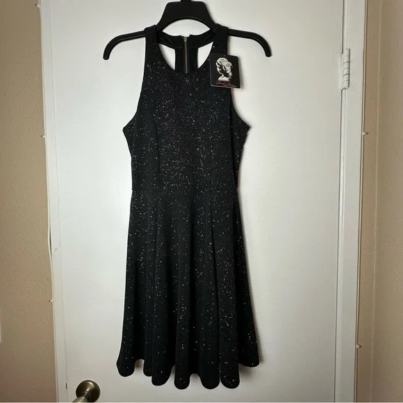 Marilyn Monroe Dresses | Nwt Marilyn Monroe Womens Glitter Black Dress - Size Small | Color: Black | Size: S | Pm-70379168'S Closet